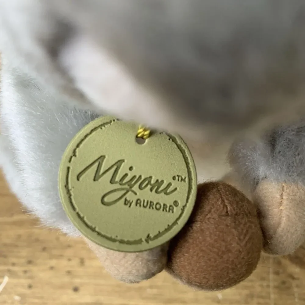 Miyoni By Aurora Grey Squirrel Plush Stuffed Animal With Acorn & Tag Soft